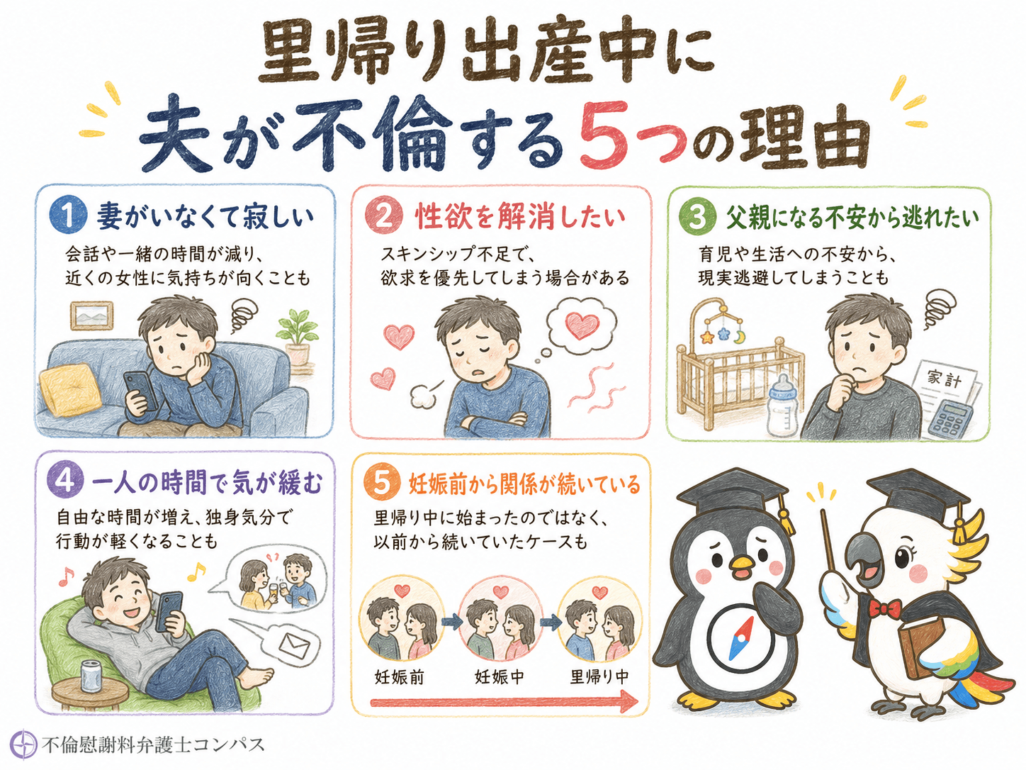 ５章　里帰り出産中に夫が不倫する理由５つ